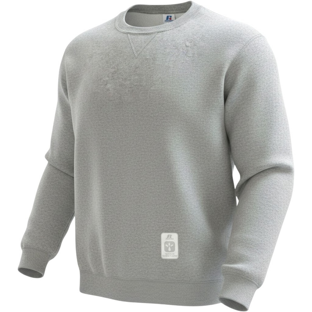 Russell Athletic Sweatshirt Mens L Gray Wicks‎ Moisture Crewneck Fleece New